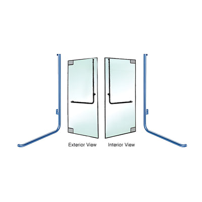CRL-Blumcraft® Custom Painted Right Hand Reverse Glass Mount "D" Exterior Top Securing Dummy Handle