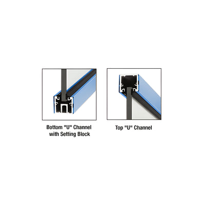 CRL Custom Color and Length U-Channel with Roll-In Top Load Gasket