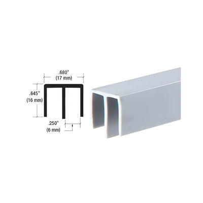 CRL Gray Plastic Upper Track for 3/16" Sliding Panels