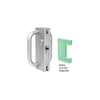 CRL Polished Stainless 4" x 10" LH/RHR Center Lock with Deadlatch