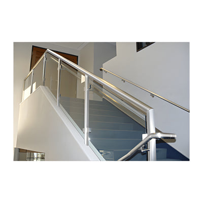 CRL Polished Stainless Steel 1.9" Schedule 40 Post Rail for Use with Glass Infill Panels