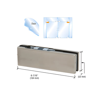 CRL Brushed Stainless Adjustable European Top Door Patch Fitting