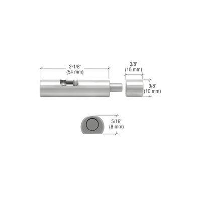 CRL Brushed Stainless UV Bond 10mm Diameter Bolt Lock for Double Doors