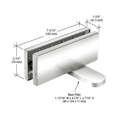 CRL Polished Stainless Hydraulic Patch Fitting with 2-9/16" Setback - NHO