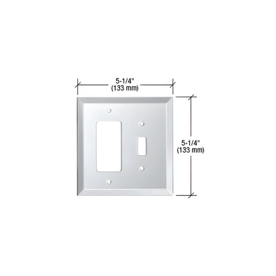 CRL Clear Designer Toggle Combo Glass Mirror Plate
