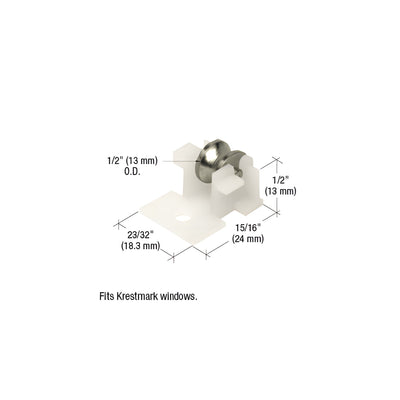 CRL 1/2" Steel Sliding Window Roller for Krestmark Windows
