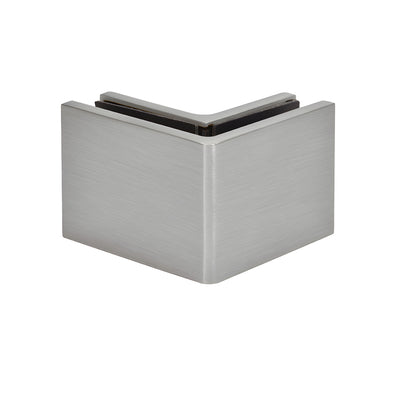CRL Brushed Nickel Zero 90° Wall & Glass Mount Clamp