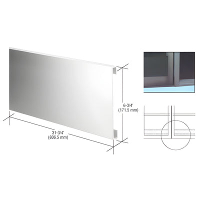 CRL Aluminum 10" Bottom Door Rail Adaptor