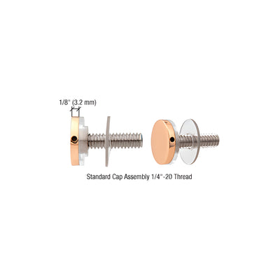 CRL Brass 3/4" Diameter Standoff Cap Assembly