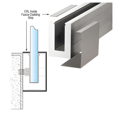 CRL 316 Brushed Stainless 120" Inside Fascia Cladding for CRL's Laminated Base Shoe