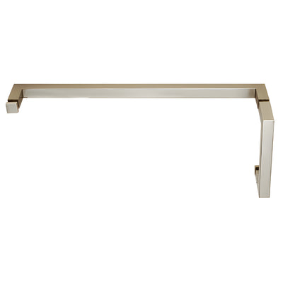 CRL Brushed Nickel "SQ" Series Combination 8" Pull Handle 24" Towel Bar