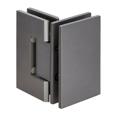 CRL Brushed Nickel Geneva 092 Series 90 Degree Glass-to-Glass Hinge