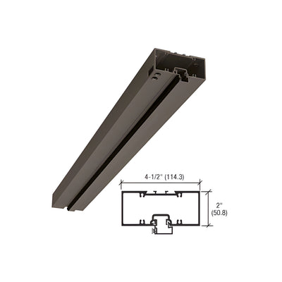 CRL-U.S. Aluminum Bronze Anodized 2" x 4-1/2" 451 Series Right Hand Prepped Header for Offset Pivots Using Surface Mounted Closer
