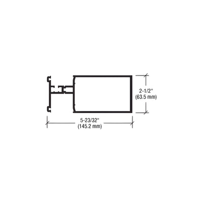 CRL-U.S. Aluminum 6" Vertical Mullion, Dark Bronze/Black Anodized Class 1 - 24'-2"