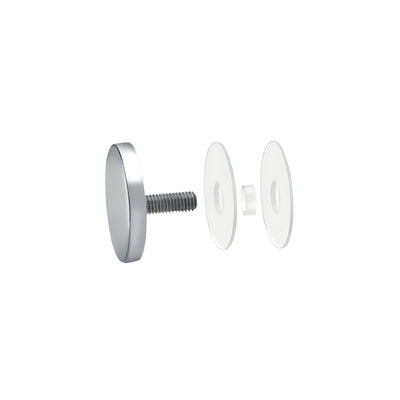 CRL 316 Polished Stainless Clad Aluminum 2" Diameter Standoff Round Cap Assembly