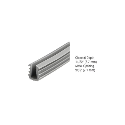 CRL Gray Glazing Vinyl for 3/16" Glass Thickness - 100' Roll