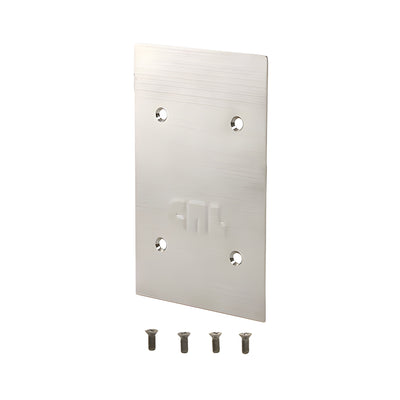 CRL Brushed Stainless End Cap for 9BL68 Series Standard Square Base Shoe