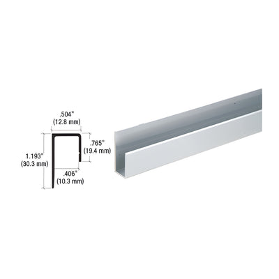 CRL Satin Anodized Aluminum Deep Nose 3/8" J-Channel