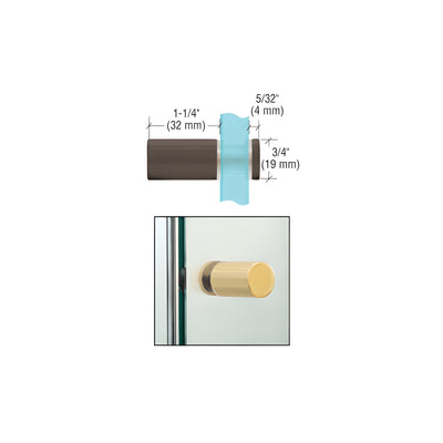 CRL Oil Rubbed Bronze Cylinder Style Single-Sided Shower Door Knob