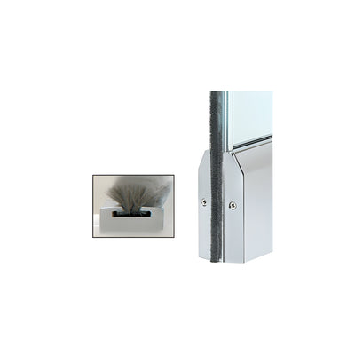CRL Satin Anodized Weatherstrip Kit with Clear Polycarbonate Channel for 4" Tapered Rail