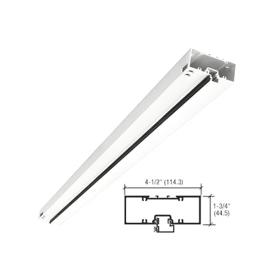 CRL-U.S. Aluminum White Kynar® Paint 1-3/4" x 4-1/2" 450 Series Single Acting Prepped Door Header