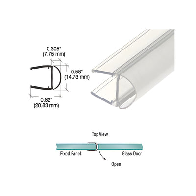 CRL 144" Translucent Vinyl Bulb Seal for 3/8" Glass