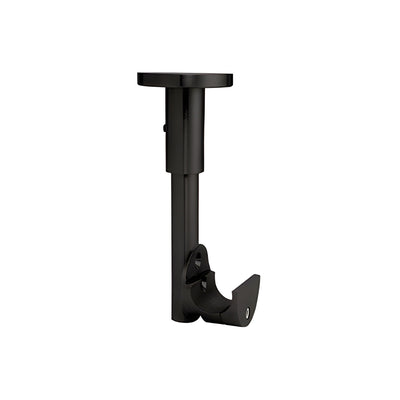 CRL Matte Black Laguna Top Sliding Tube Ceiling Mount Clamp