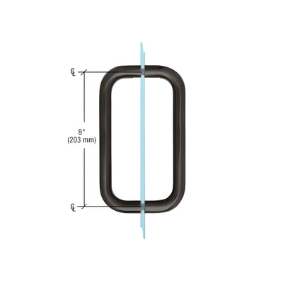 CRL Matte Black 8" BM Series Back-to-Back Handle Without Metal Washers