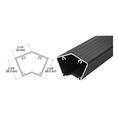 CRL Matte Black 200, 300, 350, and 400 Series 42" Long 135 Degree Post