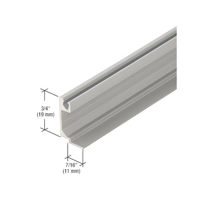CRL-U.S. Aluminum Glass Stop for 1" Glass Door Header, Clear Anodized - 21'-2"
