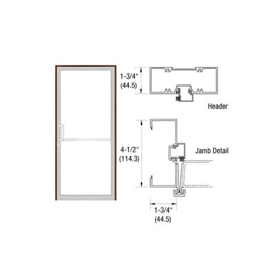CRL-U.S. Aluminum Bronze Black Anodized Custom Sized Series 450 Open Back Gear Hinge Up and Over Frame Complete (1F)
