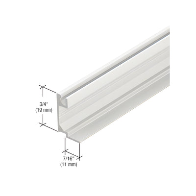 CRL-U.S. Aluminum Glass Stop for 1" Glass Door Header, White KYNAR® Paint - 21'-2"