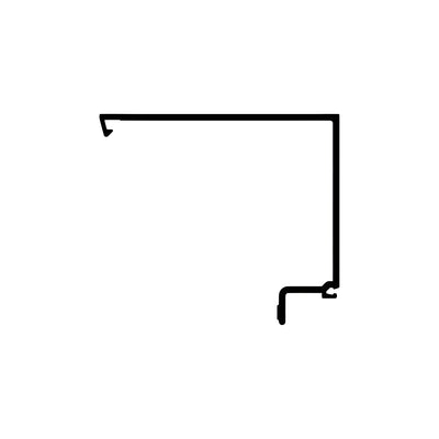CRL-U.S. Aluminum White KYNAR® Paint 90 Degree Inside Corner Half, 24'-2"