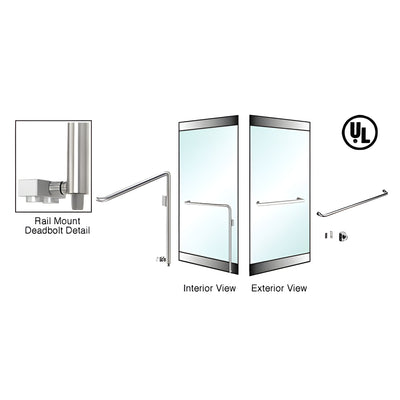CRL-Blumcraft® Brushed Stainless Right Hand Reverse Rail Mount Cylinder/Thumbturn "A" Exterior Bottom Securing Deadbolt Handle