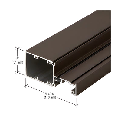 CRL-U.S. Aluminum Vertical Mullion 2" x 4-1/2", Bronze Black Anodized - 24'-2"
