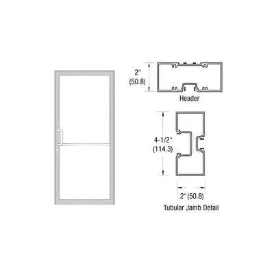 CRL-U.S. Aluminum Custom Size Clear Anodized Class 1 Series 451 Tubular Butt Hinge Up and Over Frame Complete (1F)