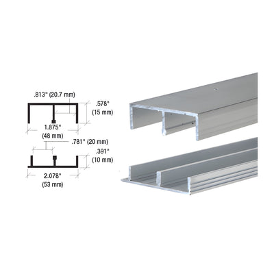 CRL Mill Aluminum Track for 3/4" Sliding Panels