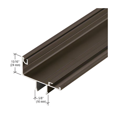 CRL-U.S. Aluminum Bronze Black Anodized Snap-In Sash-Gutter - 24'-2"