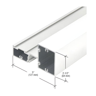 CRL-U.S. Aluminum White KYNAR® Paint Intermediate Horizontal Mullion - 24'-2"
