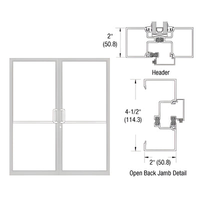 CRL-U.S. Aluminum IT451 Up & Over Offset Pivot Frame White KYNAR