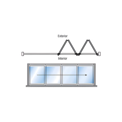 CRL Bronze Anodized S55R Monterey Bi-Fold 4 Panel Right Hand Exterior Swing with Flush Sill