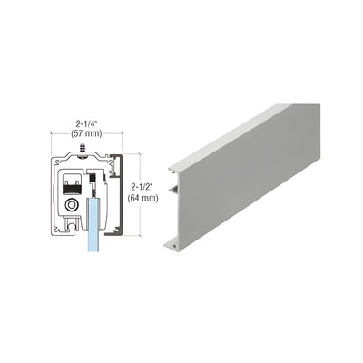 CRL285 Series Brushed Stainless Anodized Top Track Cover - 118"
