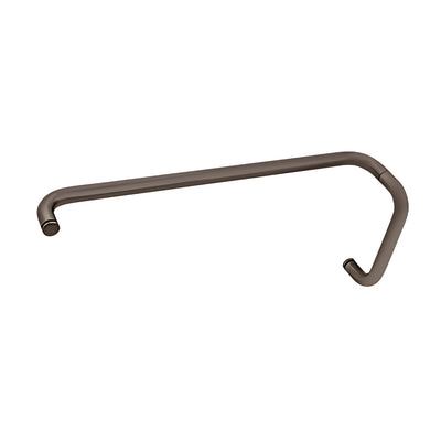 CRL Oil Rubbed Bronze 8" Pull Handle and 24" Towel Bar BM Series Combination Without Metal Washers