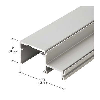 CRL-U.S. Aluminum Horizontal for Outside 1" Glazing - 24'-2", Clear Anodized Class 1