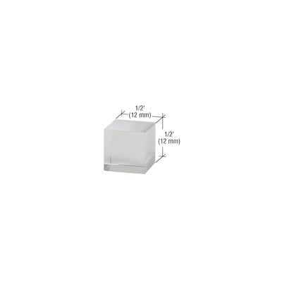 CRL 1/2" UV Bond Square Crystal Shelf Support