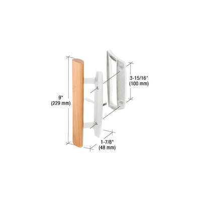 CRL Wood/White Mortise - Style Handle 3-15/16" Screw Holes