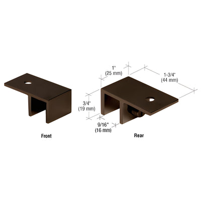 CRL Oil Rubbed Bronze Ceiling Mount "Sleeve Over" Glass Clamp