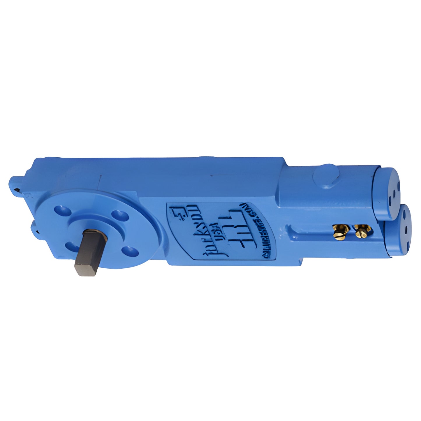 Blue CRL Jackson overhead concealed door closer body with extra-long spindle, adjustable spring (SKU 20106M20)