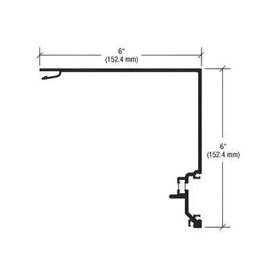 CRL-U.S. Aluminum 90 Degree Corner Half, White KYNAR® Paint- 24'-2"
