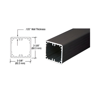 CRL Matte Black 100 Series 36" Fascia Mount Post Only